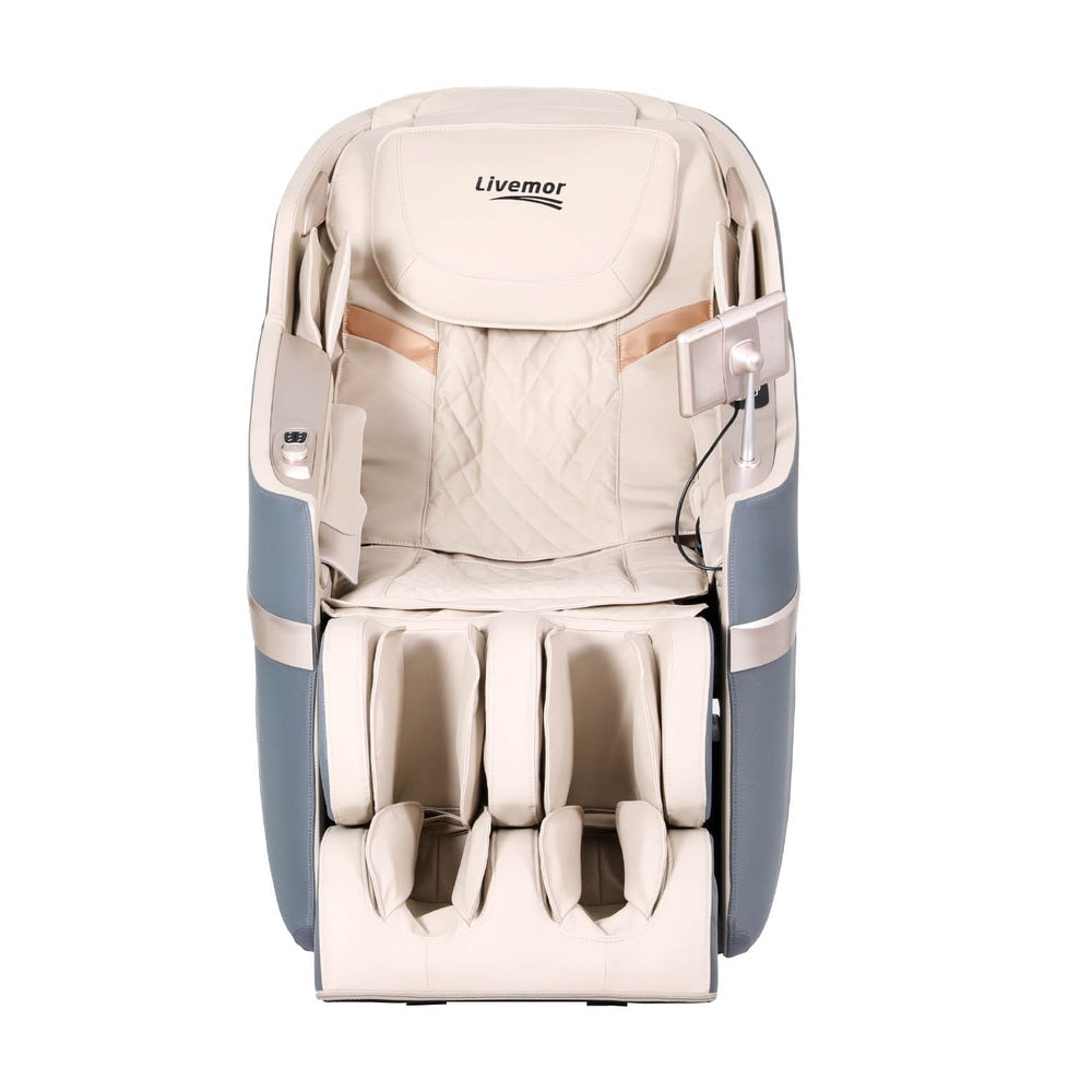 NNEDSZ Livemor 4D Massage Chair Electric Recliner Home Massager Gray Sina