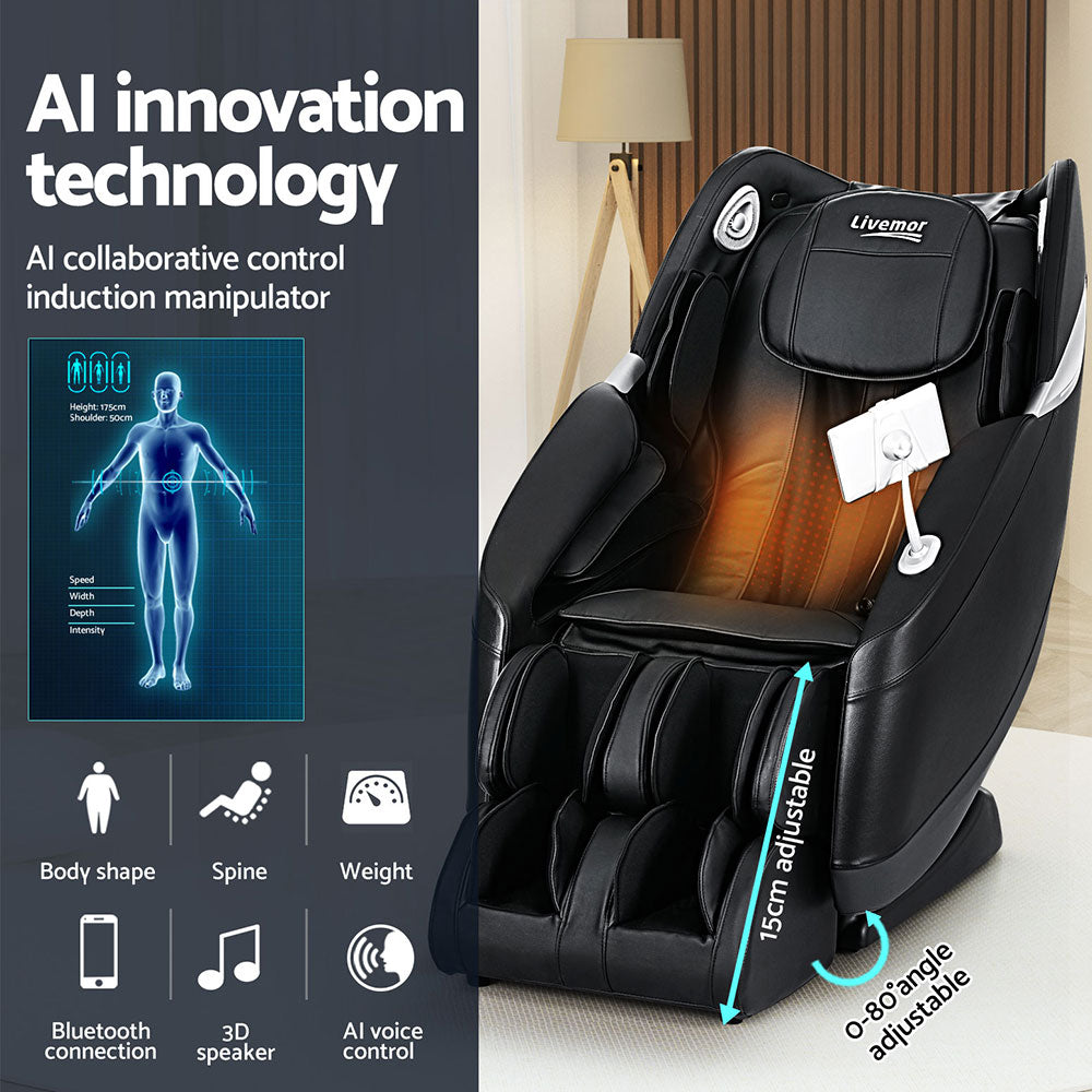 NNEDSZ Livemor Massage Chair Electric Recliner Home 3D Massager Flynn