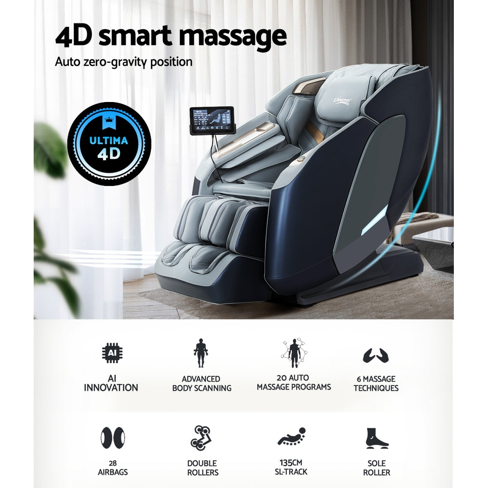 NNEDSZ Livemor 4D Massage Chair Electric Recliner Double Core Mechanism Massager Melisa
